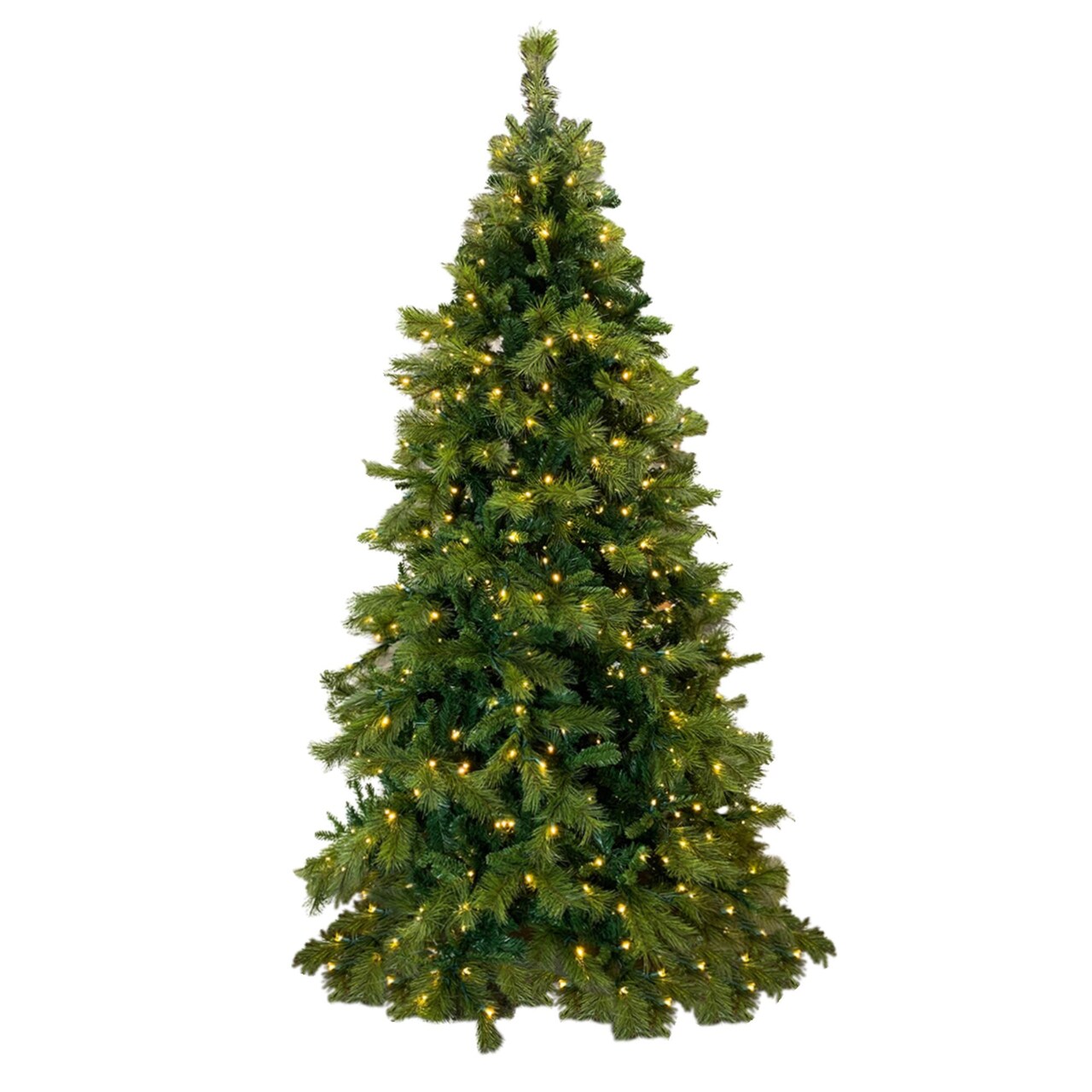 Barcana 7.5' Pre-Lit Full Mixed Pine Artificial Christmas Tree, White LED Lights